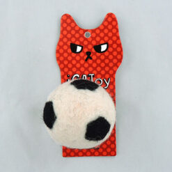 Alternative view of 毛絨絨足球貓玩具